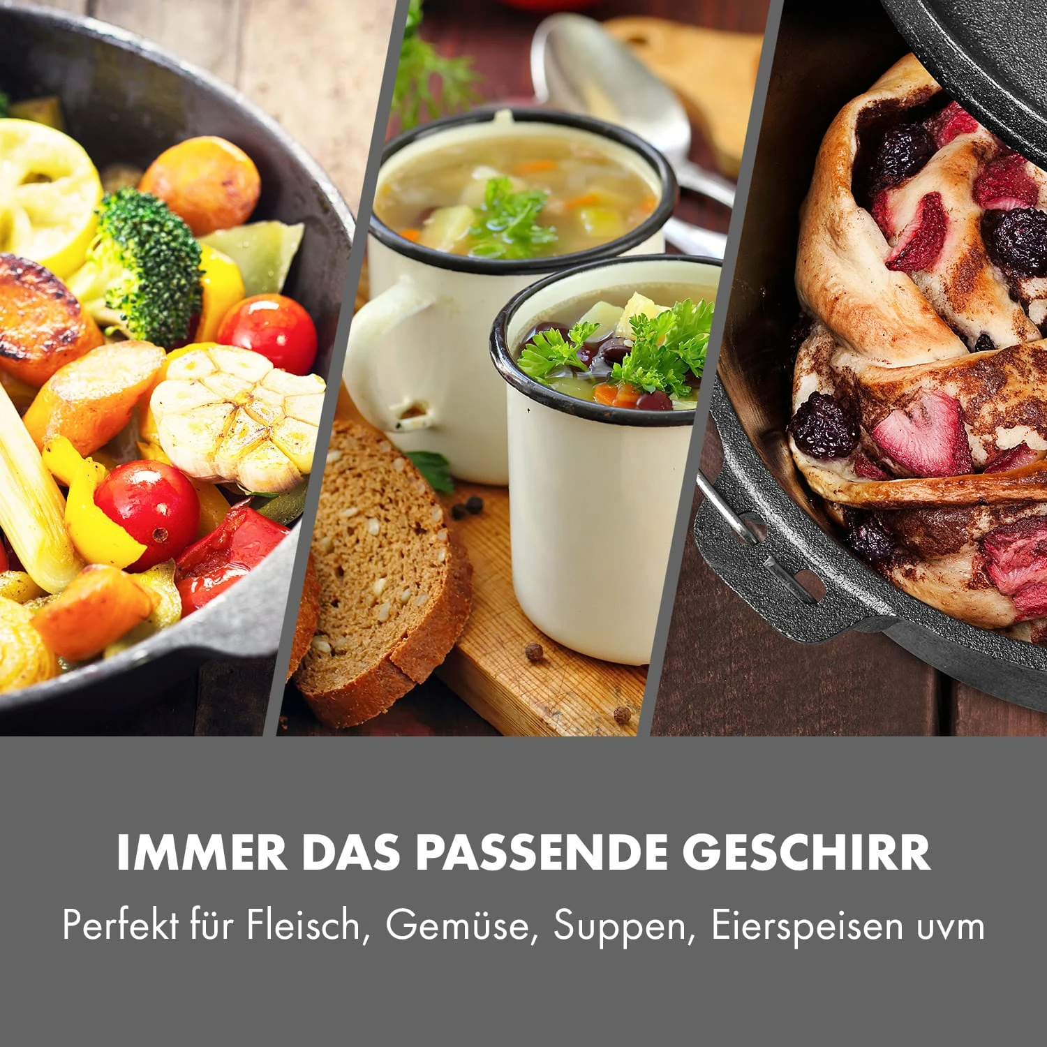 Hotrod 45 Dutch Oven BBQ-Topf 4,5 Qt / 4 Liter Gusseisen Schwarz – Bild 3