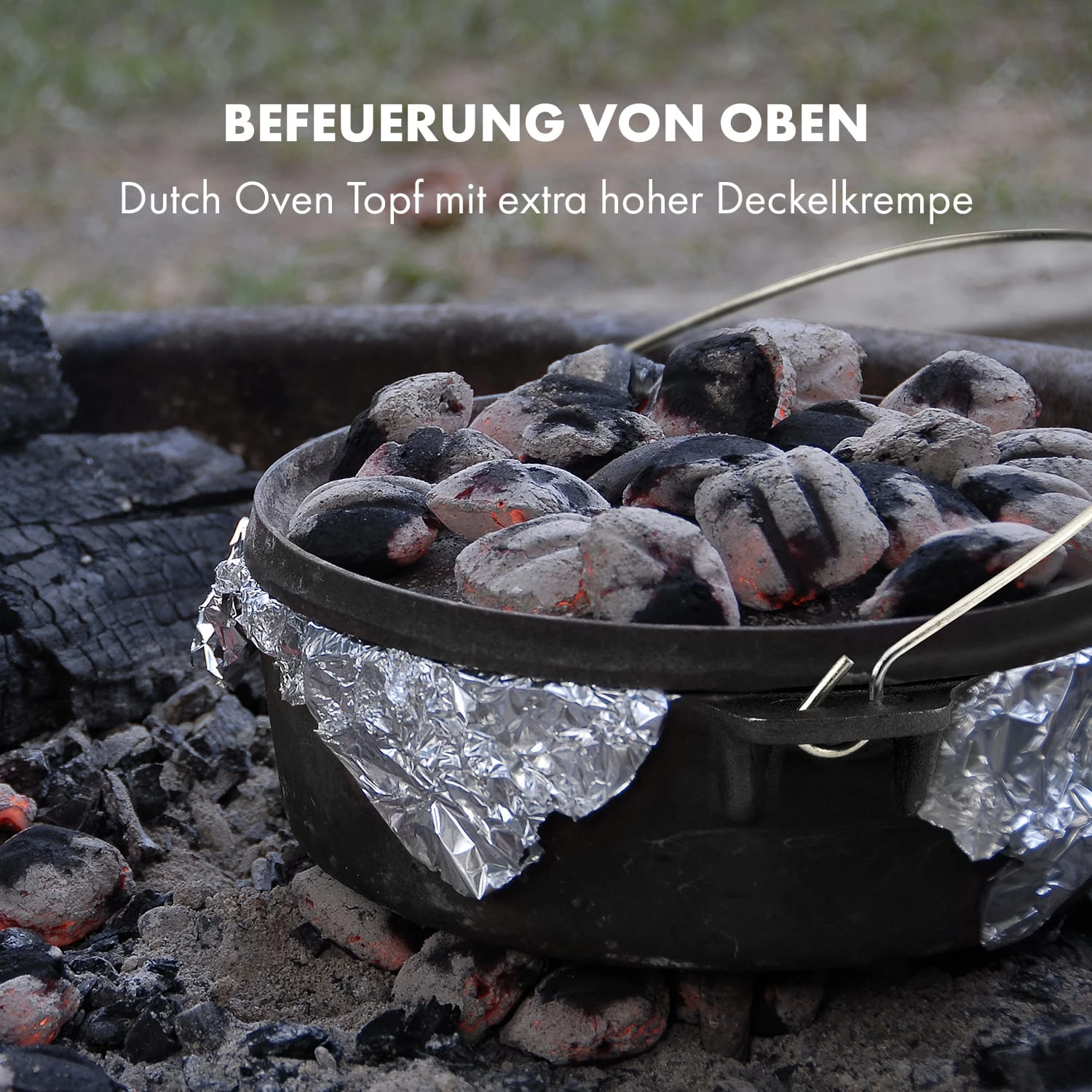 Hotrod 45 Dutch Oven BBQ-Topf 4,5 Qt / 4 Liter Gusseisen Schwarz – Bild 5