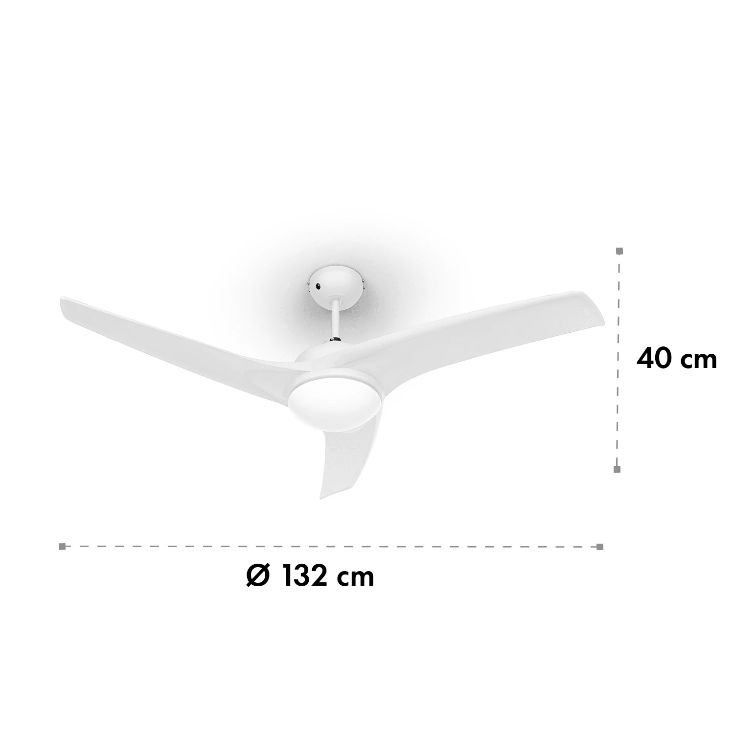 Figo 2-in-1-Deckenventilator Lampe Ø132cm 10.039m³/h Fernbedienung – Bild 7