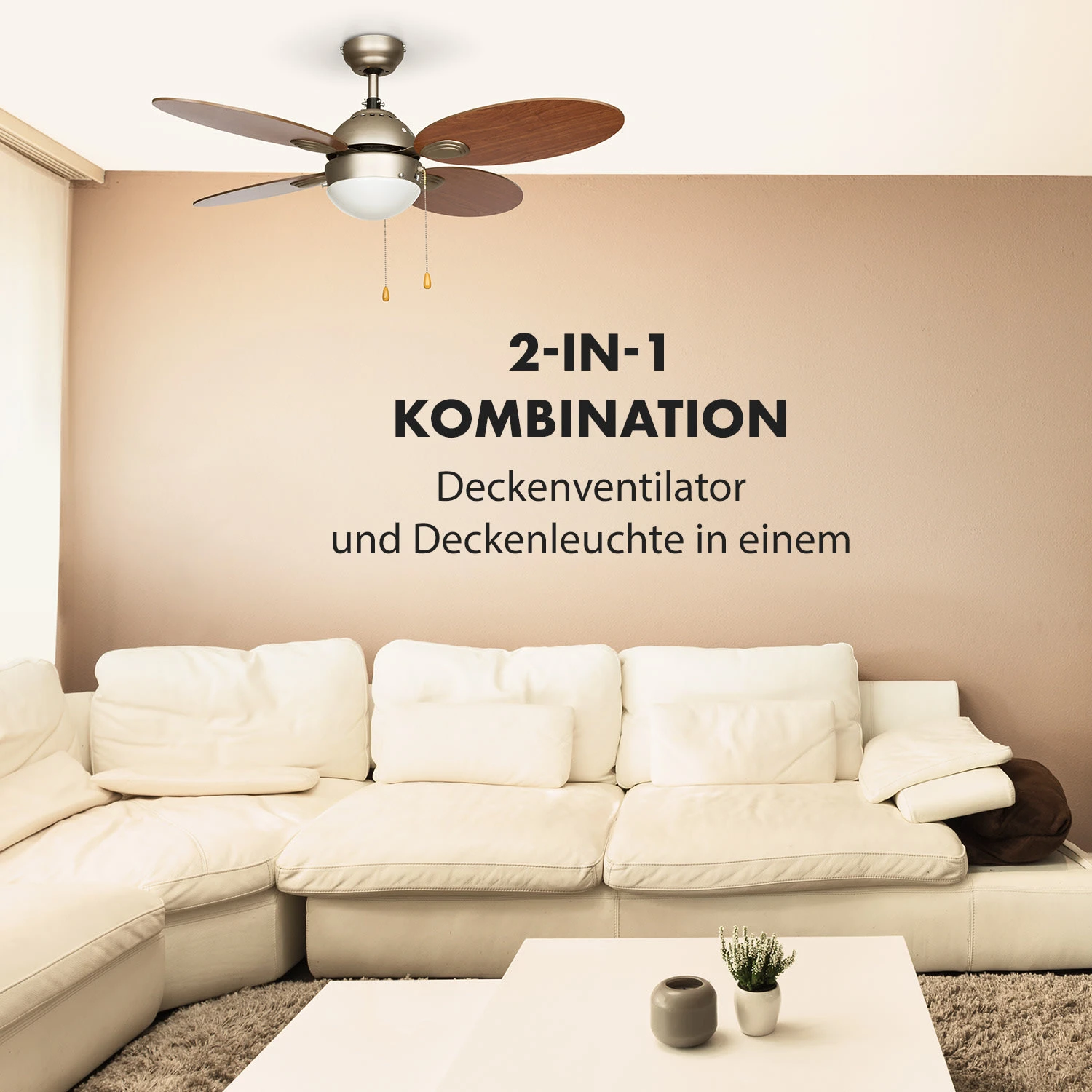 Valderama Deckenventilator & Lampe Ø 42" (107 Cm ) 7480 M³/h 55 DB – Bild 2