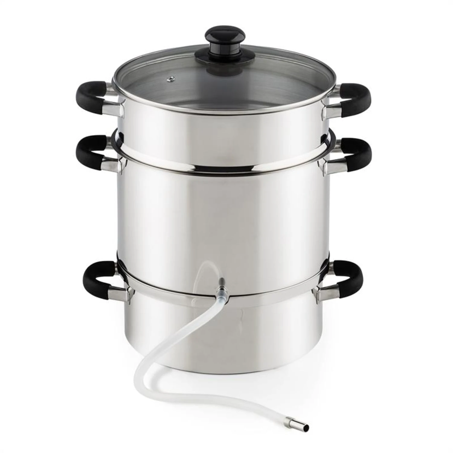 Applebee Dampf-Entsafter Elektrisch 1500W Ø25cm 8 Liter Edelstahl – Bild 2