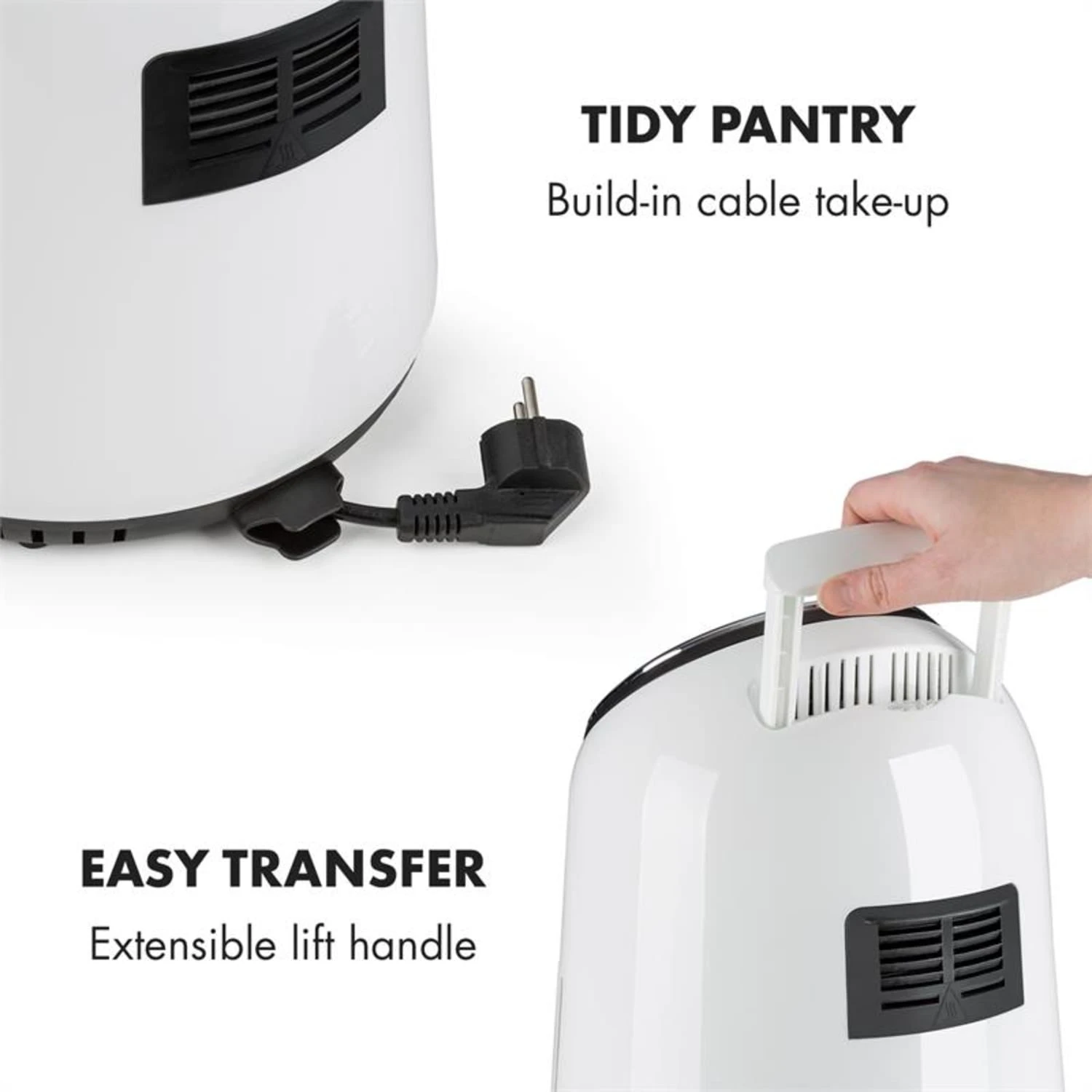 AirVital Heißluftfritteuse 1300W 2,5l CeraPlus-Antihaft Touch Weiß – Bild 9