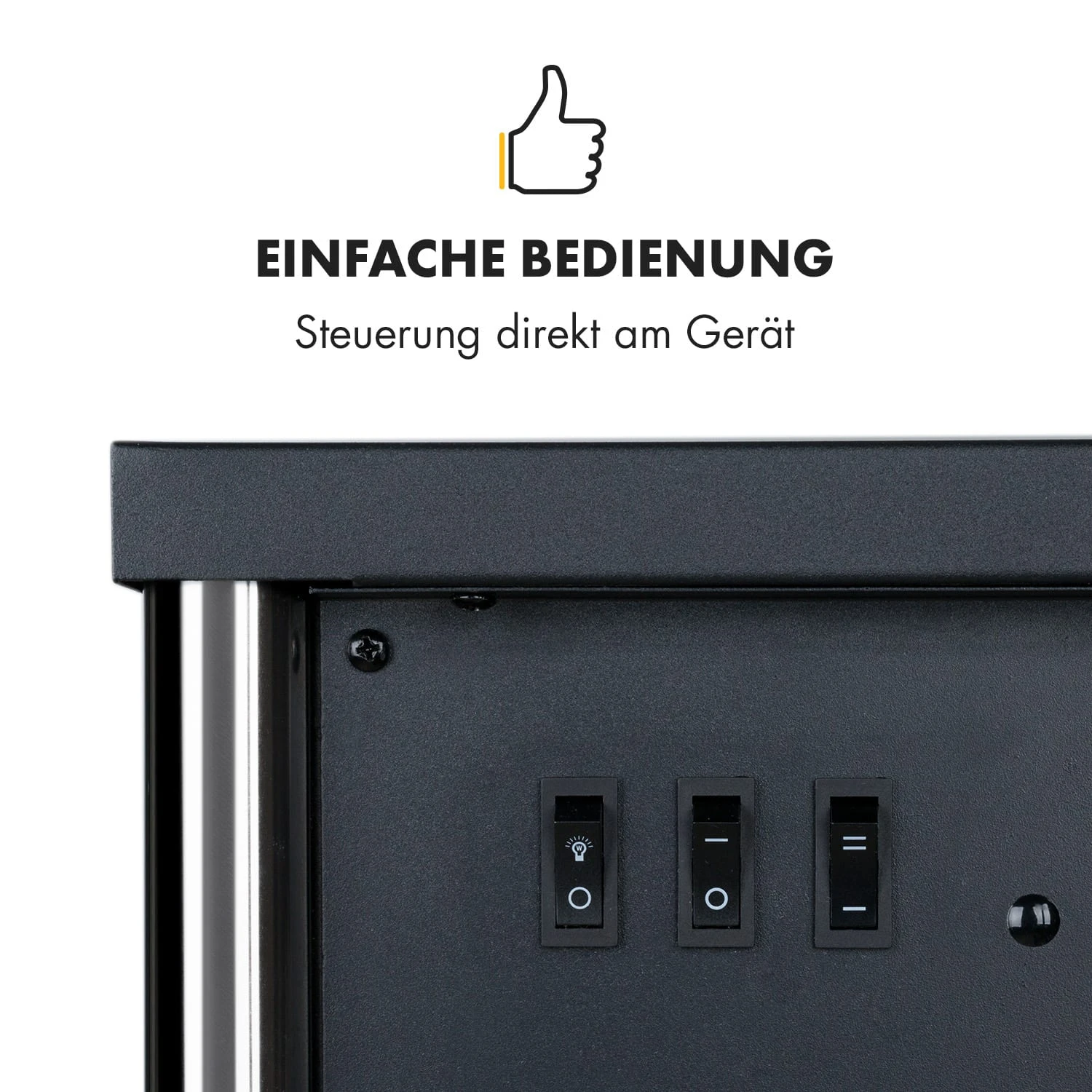 Copenhagen Elektrischer Kamin 950/1900W Thermostat Glasfront – Bild 5