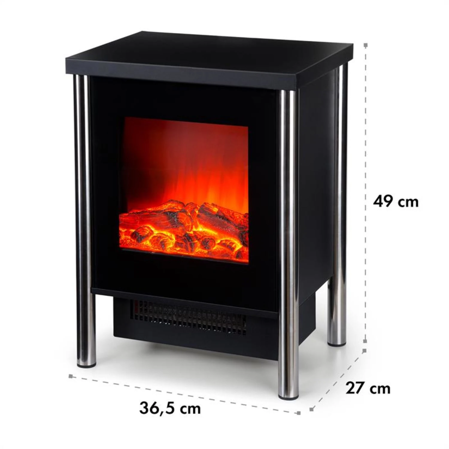 Copenhagen Elektrischer Kamin 950/1900W Thermostat Glasfront – Bild 8