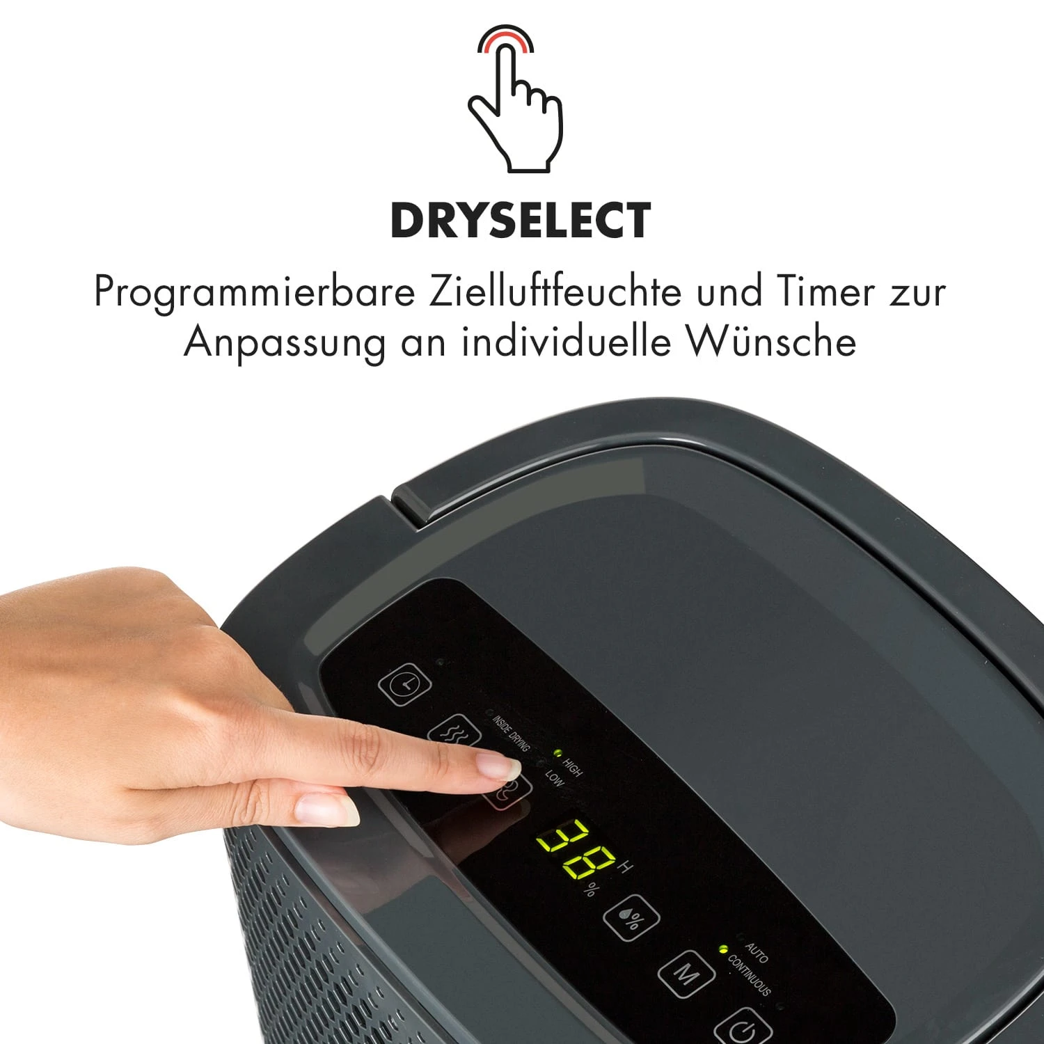 DryFy 10 Luftentfeuchter Dehumidifier 240W 10l/d 100m³/h 15-20m² – Bild 4