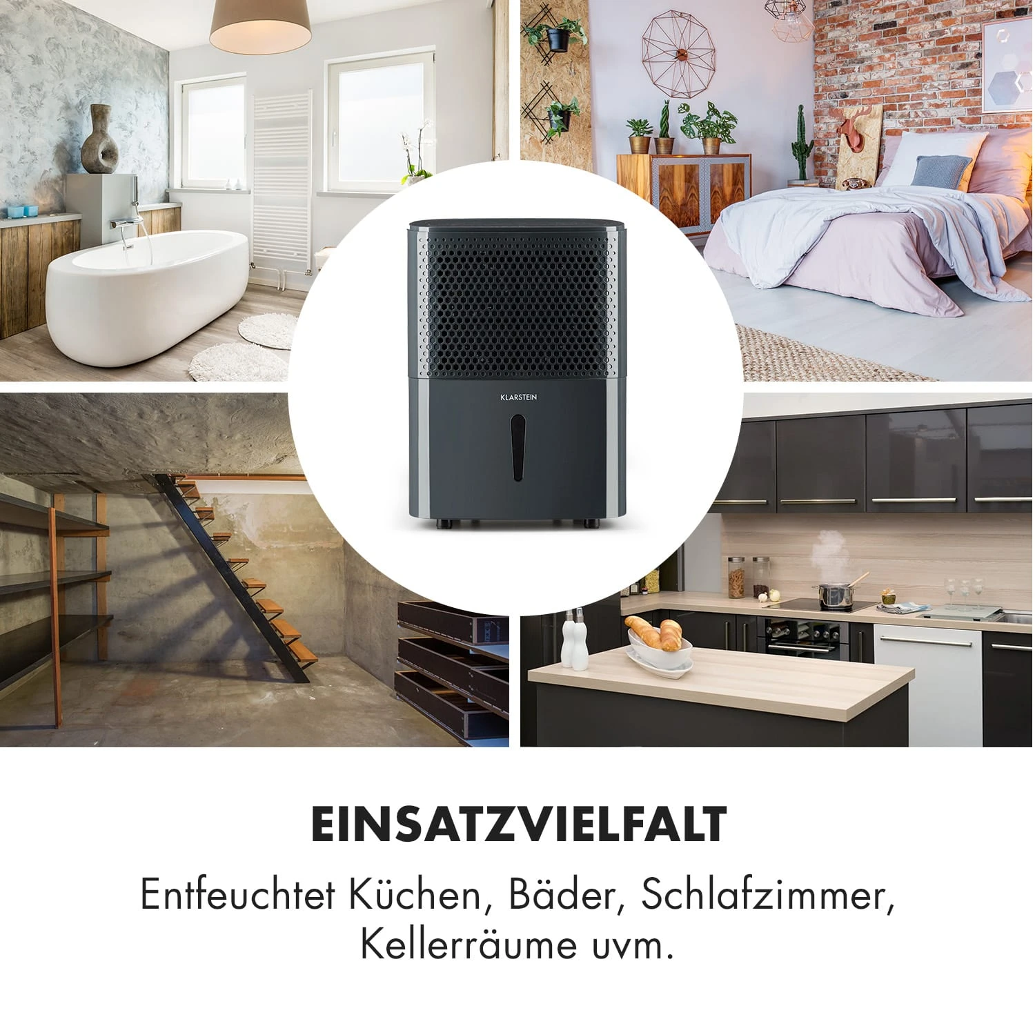 DryFy 10 Luftentfeuchter Dehumidifier 240W 10l/d 100m³/h 15-20m² – Bild 5