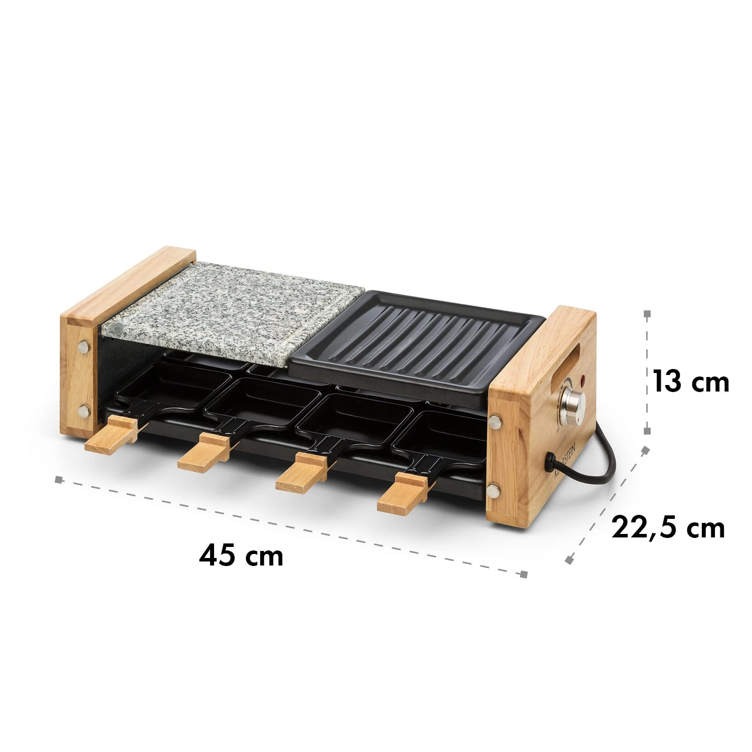 Chateaubriand Nuovo Raclette 1200W Aluminium / Stein 8 Personen Holz – Bild 7