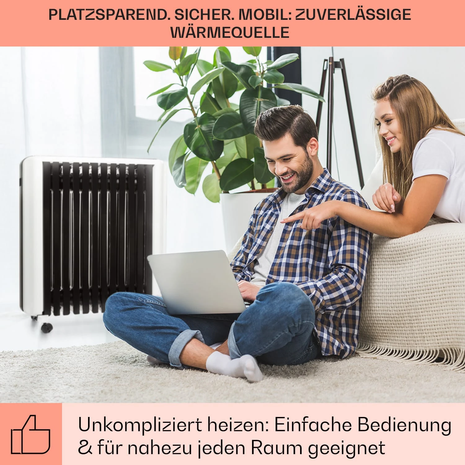 Thermaxx 2500 Ölradiator 2500W 5-35° C 24h-Timer Weiß/schwarz – Bild 7