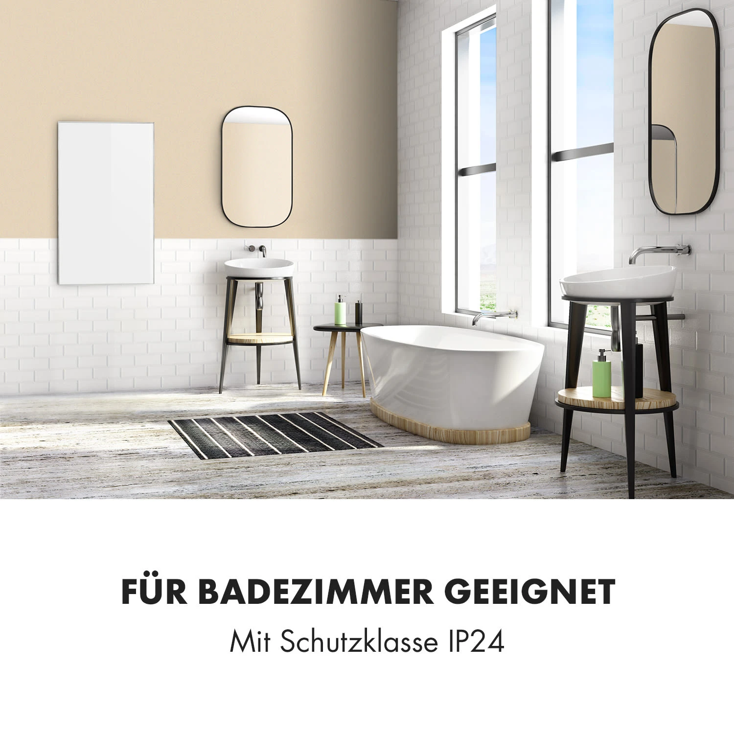 Wonderwall 60 Infrarot-Heizung 60x100cm 600W Wochentimer IP24 – Bild 4