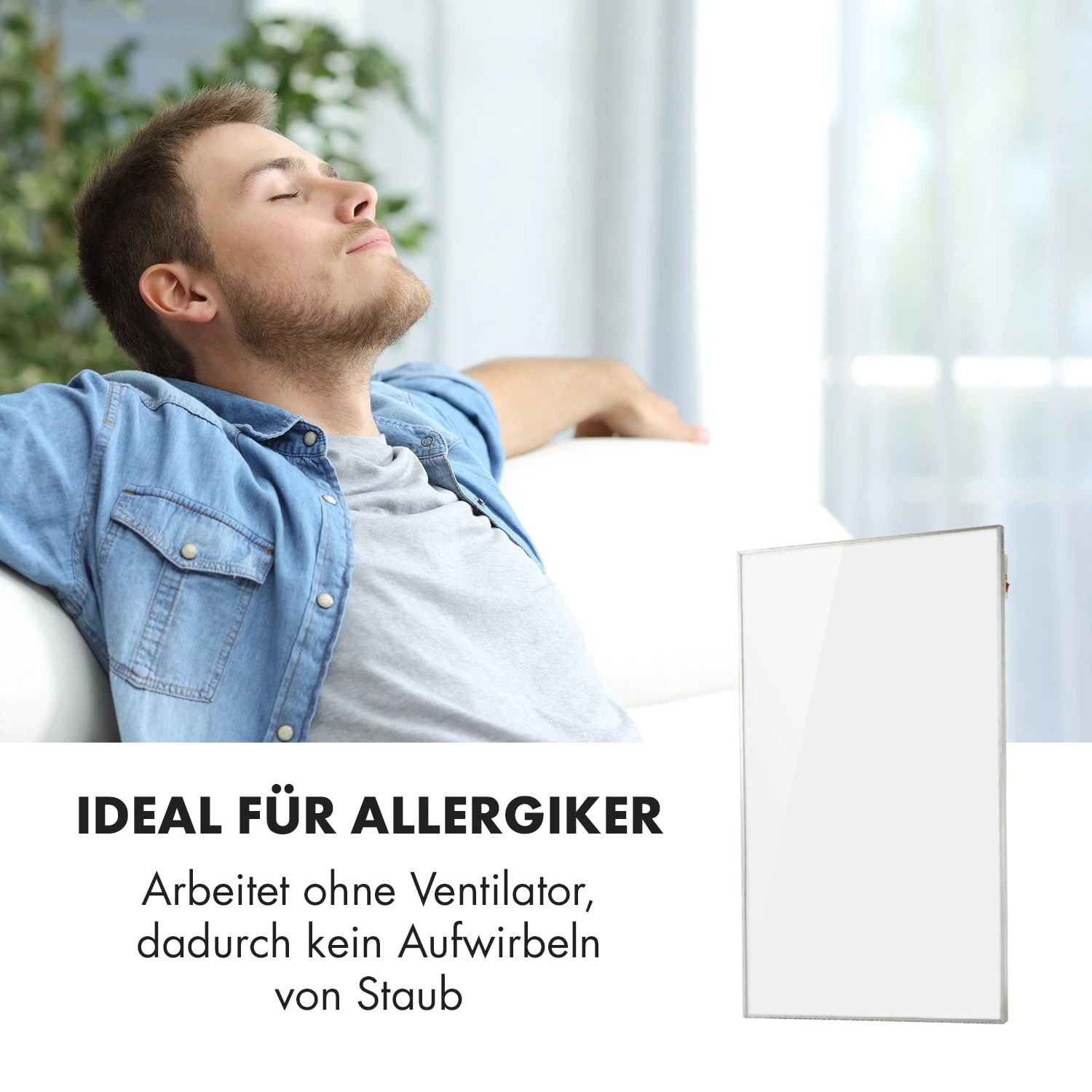 Wonderwall 60 Infrarot-Heizung 60x100cm 600W Wochentimer IP24 – Bild 5