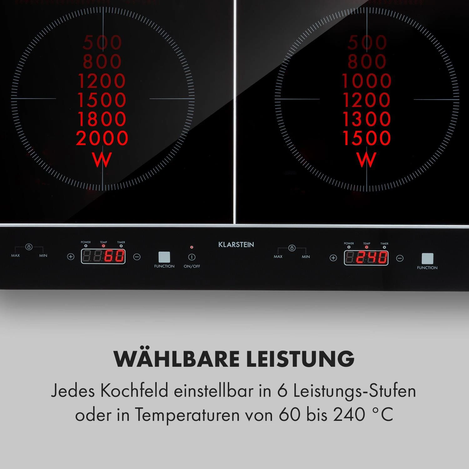 VariCook Neo Induktions-Doppelkochfeld 3500W SenseControl Glaskeramik – Bild 3