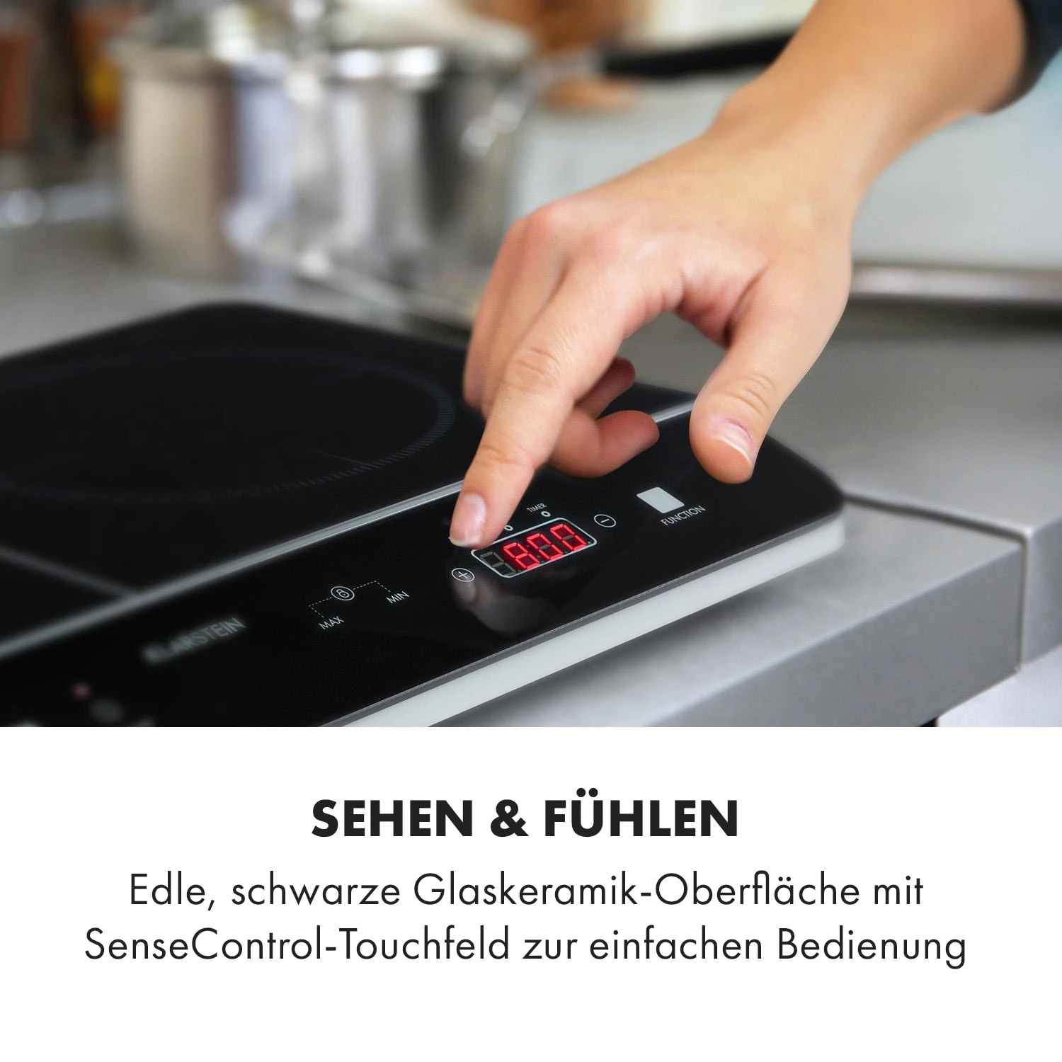 VariCook Neo Induktions-Doppelkochfeld 3500W SenseControl Glaskeramik – Bild 4