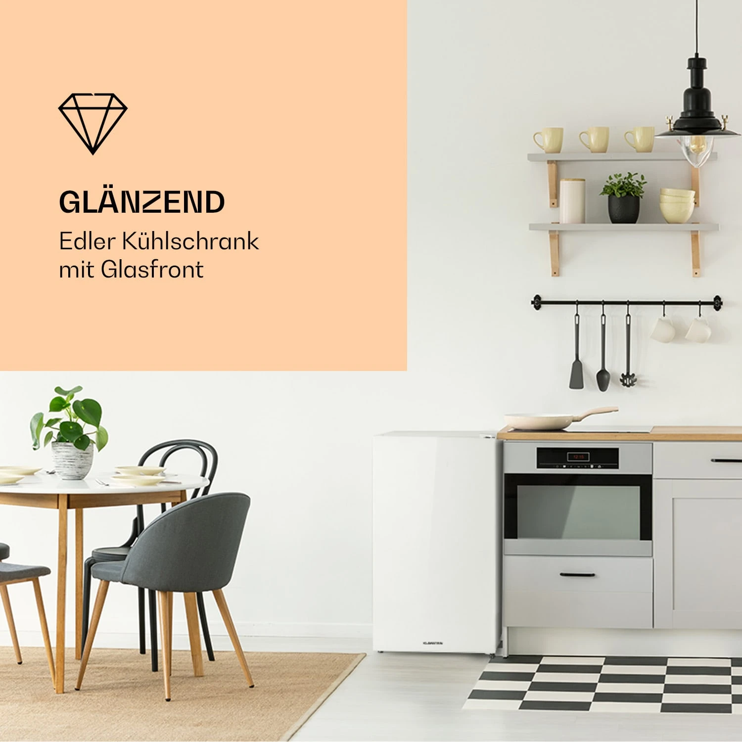 Luminance Frost Kühlschrank 91L Crisper-Fach 2 Glasböden – Bild 2