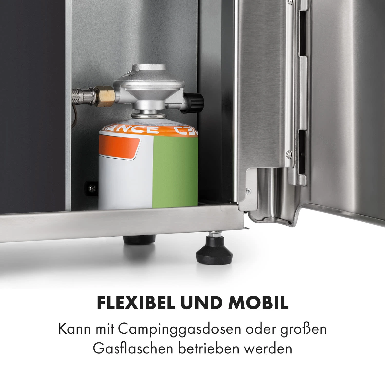 Crossfire Vertikaler Gasgrill 800°C Infrarot-Brenner 12.000 BTU Silber – Bild 4