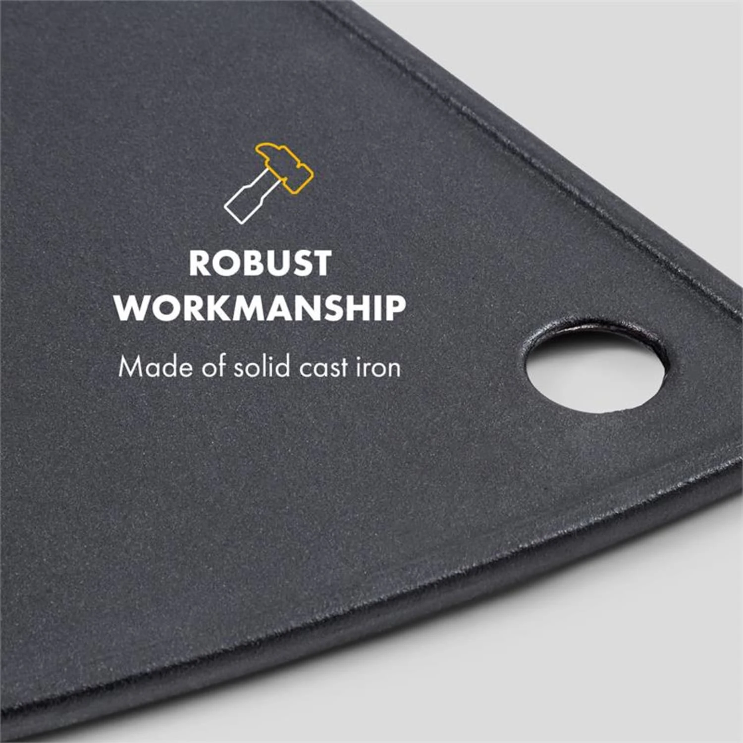 Parforce Grillplatte Glatt Zubehör Gusseisen Fettablauf Schwarz – Bild 3