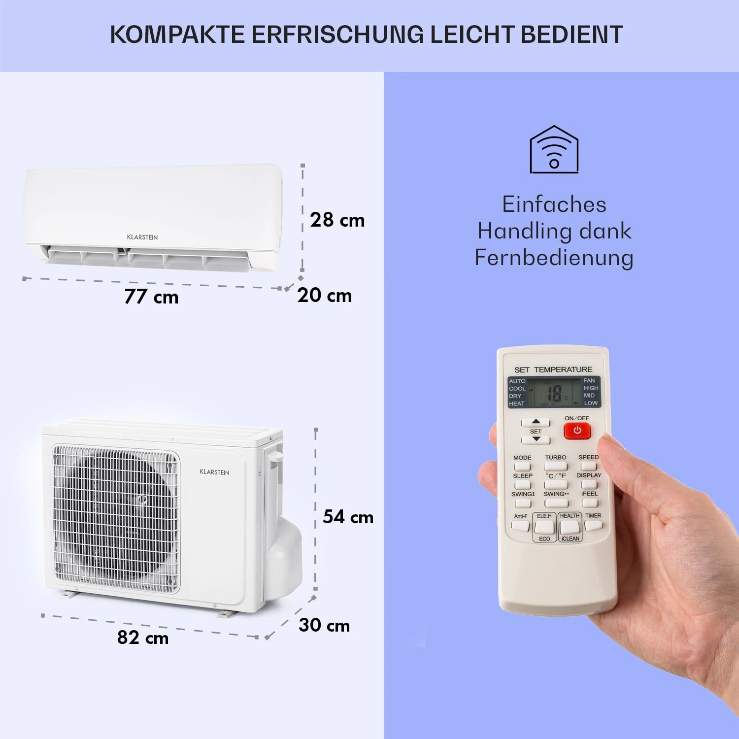 Windwaker Split-Klimaanlage 12.000 BTU/3,6 KW Luftdurchsatz 600m³/h – Bild 6