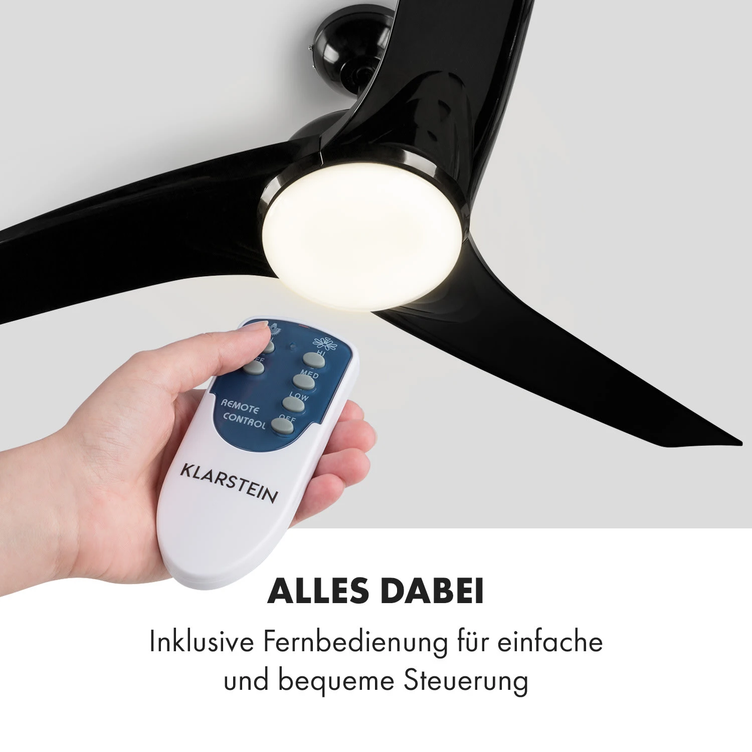 Klarstein Figo Deckenventilator 2-in-1 Mit Deckenleuchte Ø 132 Cm – Bild 3