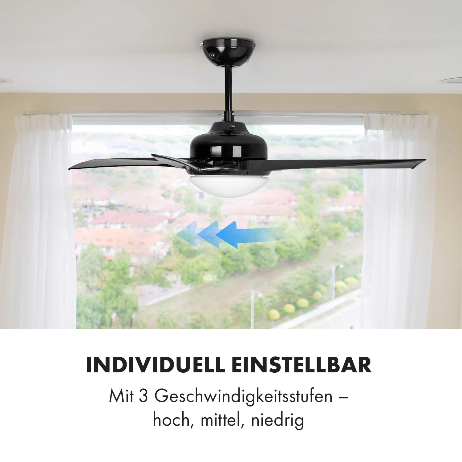 Klarstein Figo Deckenventilator 2-in-1 Mit Deckenleuchte Ø 132 Cm – Bild 5