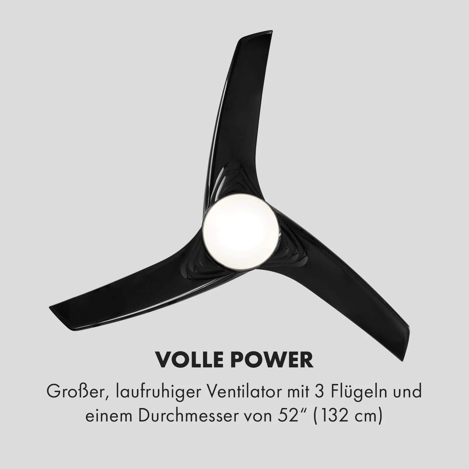 Klarstein Figo Deckenventilator 2-in-1 Mit Deckenleuchte Ø 132 Cm – Bild 6