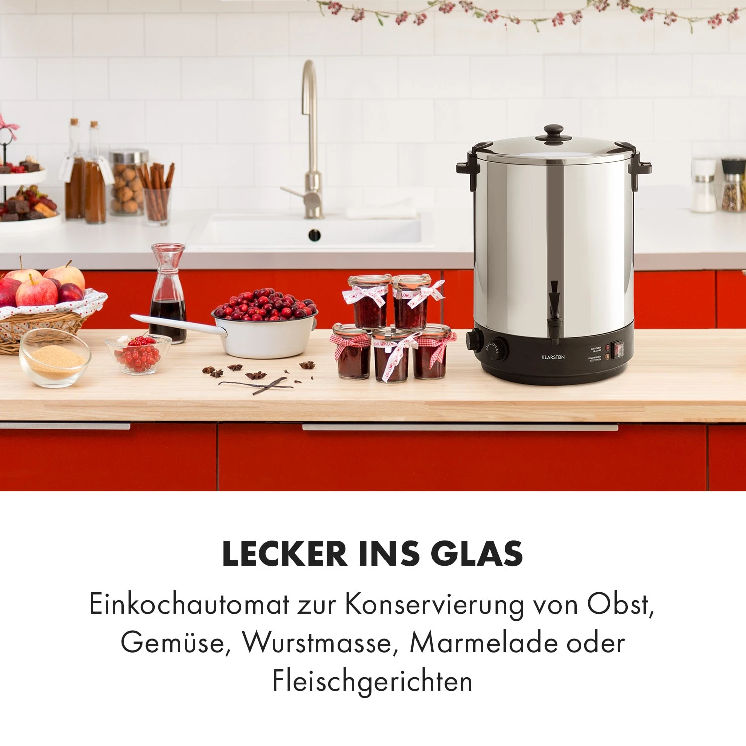 KonfiStar 40 Einkochautomat Getränkespender 2500W 40L Edelstahl – Bild 2