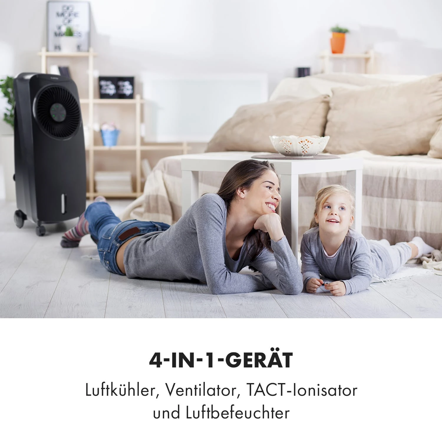 Rotator 4-in-1 Luftkühler 396 M³/h 110W 7 Ltr 360° Fernbedienung Mobil – Bild 2