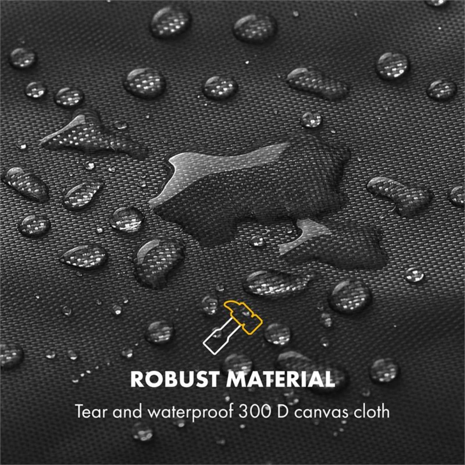 Tomahawk 3.1 S Wetterschutzhaube 300D Canvas 30/70% PE/PVC Schwarz – Bild 3