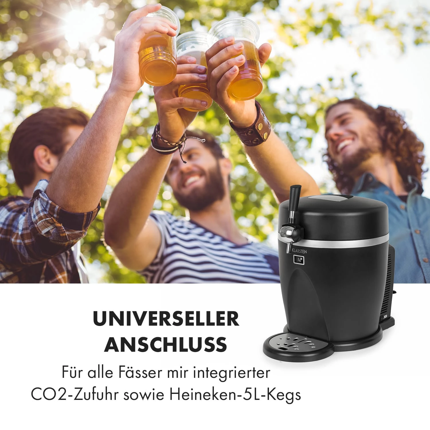 Tap2Go Mobile 2-in1 Bierzapfanlage Mit Getränkekühler 5l/13l Schwarz – Bild 4