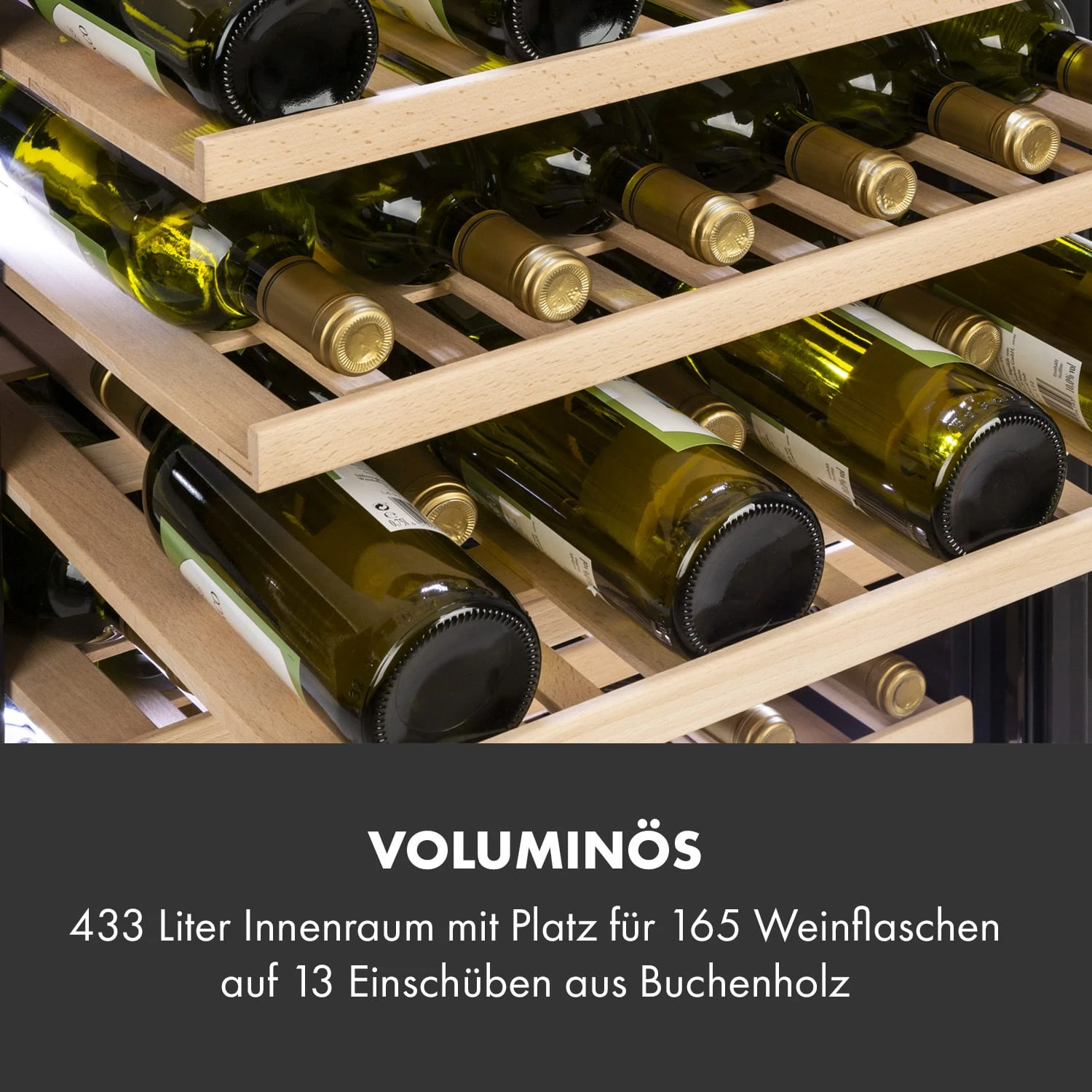 Vinovilla Grande 165 Built-in Uno Onyx Weinkühlschrank 433 Ltr 165 Fl. – Bild 5