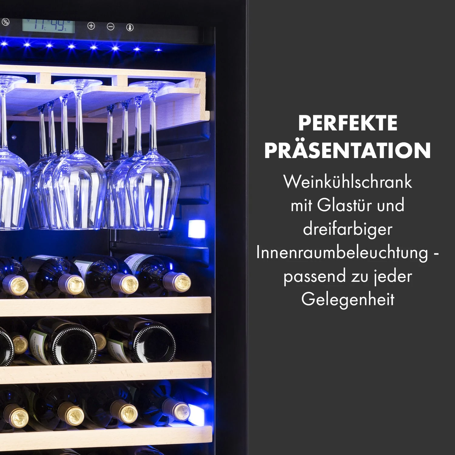 Vinovilla Grande 165 Built-in Uno Onyx Weinkühlschrank 433 Ltr 165 Fl. – Bild 6