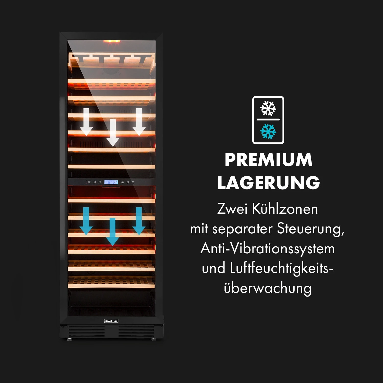 Vinovilla Grande 162 Built-in Duo Onyx Weinkühlschrank 425 Ltr 162 Fl. – Bild 7