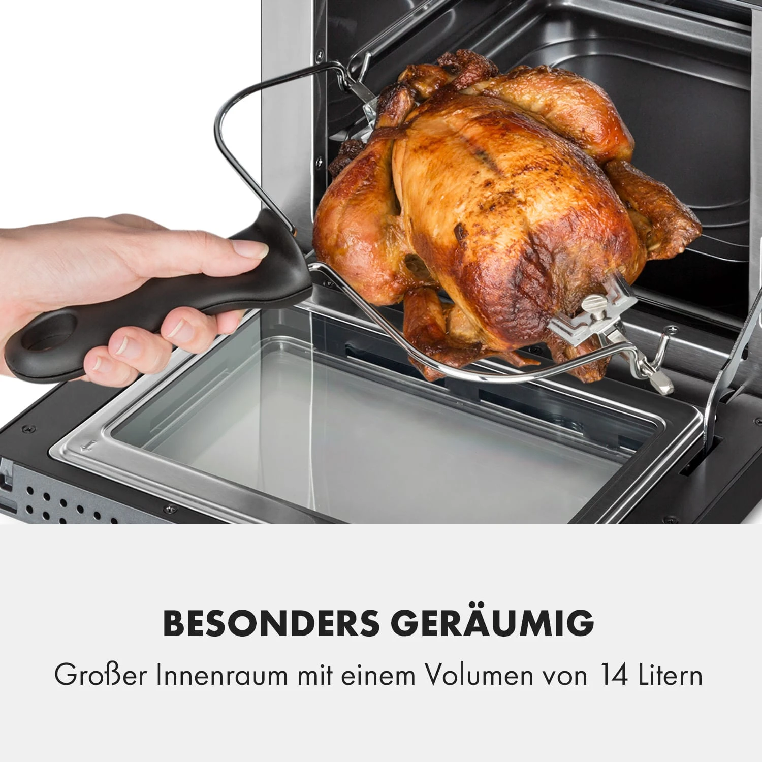 AeroVital Cube Chef Heißluftfritteuse 1700 W 14 Liter 16 Programme Ober- Und Unterhitze – Bild 4