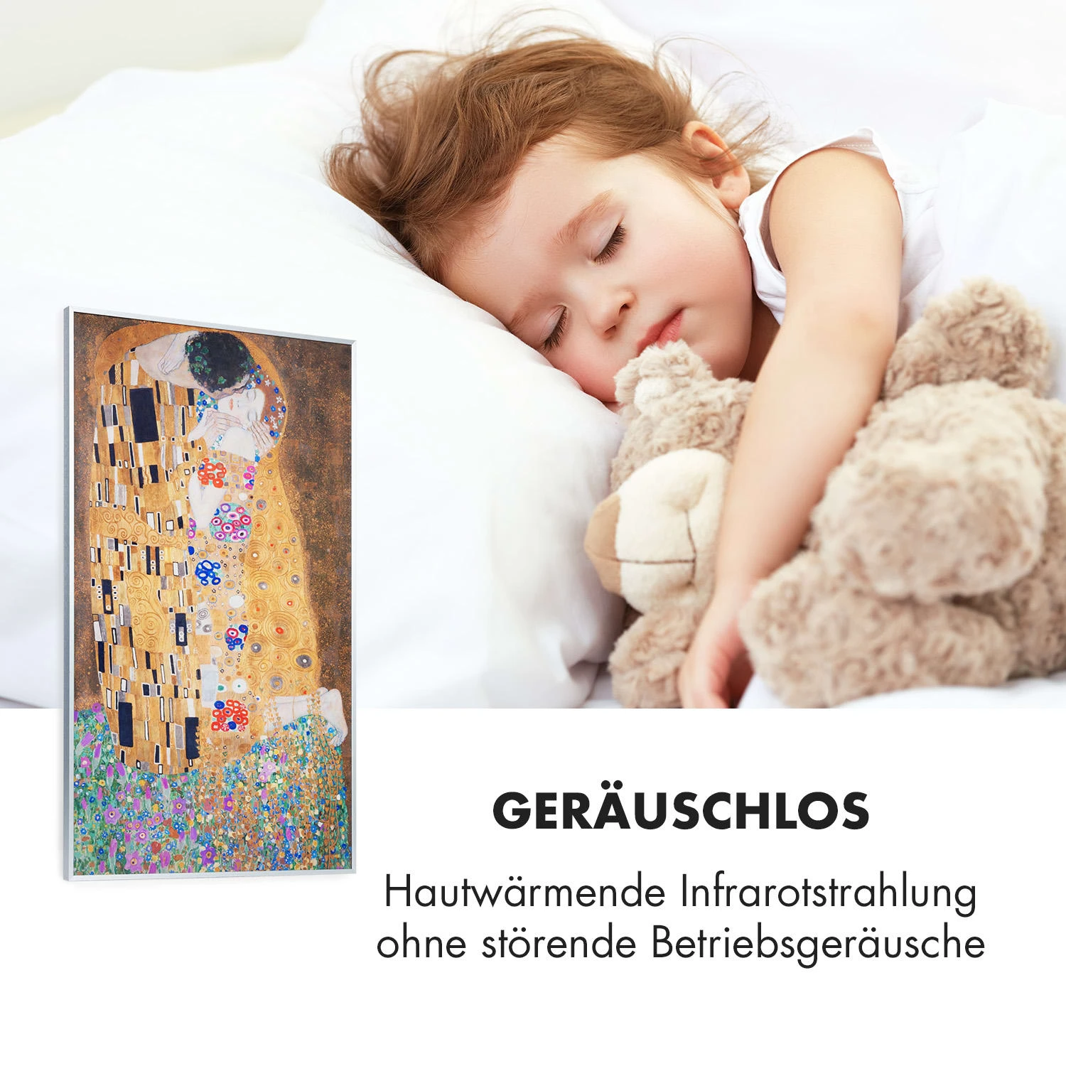 Wonderwall Air Art Kuss Infrarotheizung 101x60cm 600W Fernbedienung – Bild 9