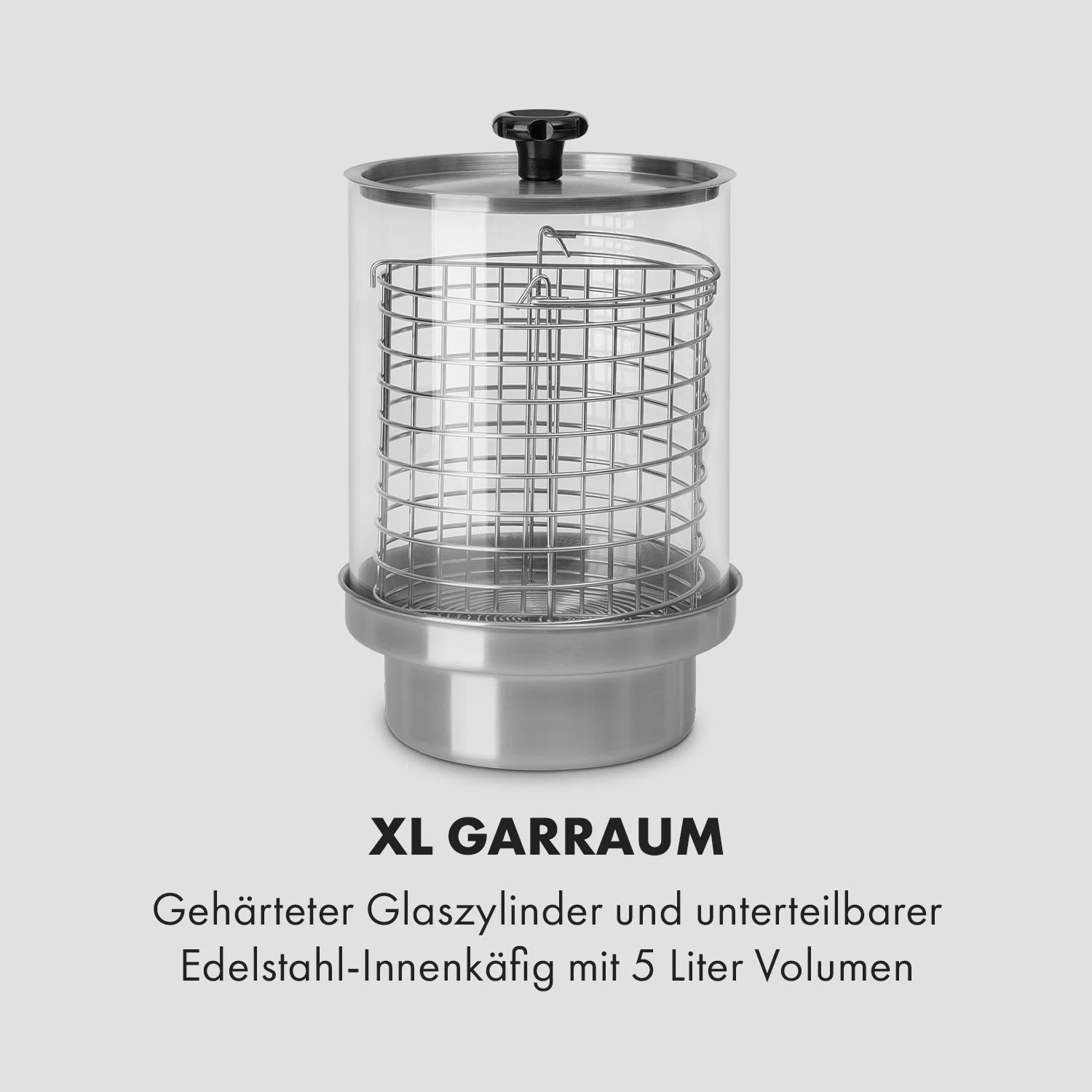 Wurstfabrik 600 Hot Dog Maker 600W 3 Spieße 5L 30-100°C Glas Edelstahl – Bild 4