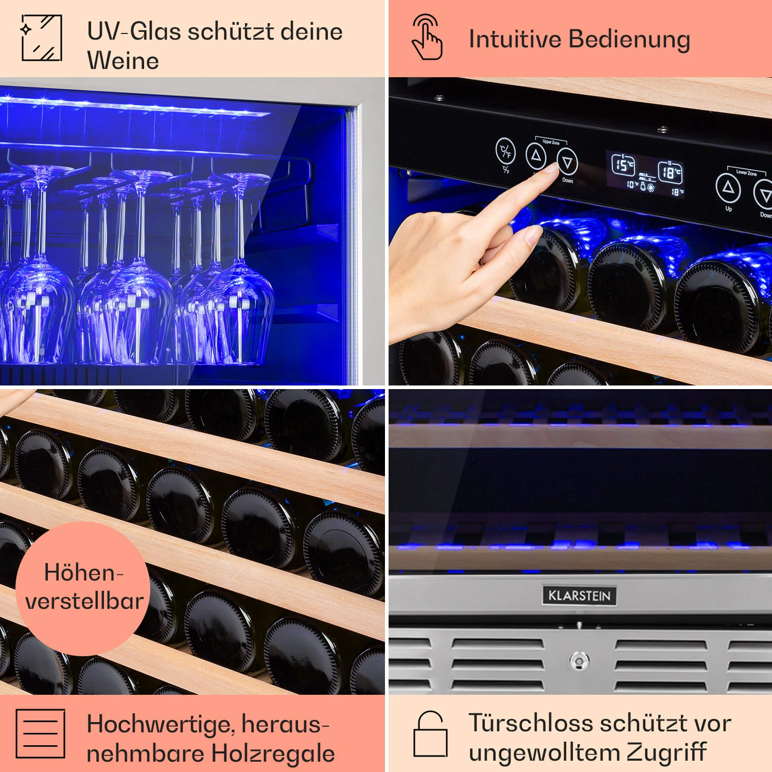 Vinovilla Grande 116 Built-in Duo Weinkühlschrank 310 Ltr 116 Fl. LED – Bild 5