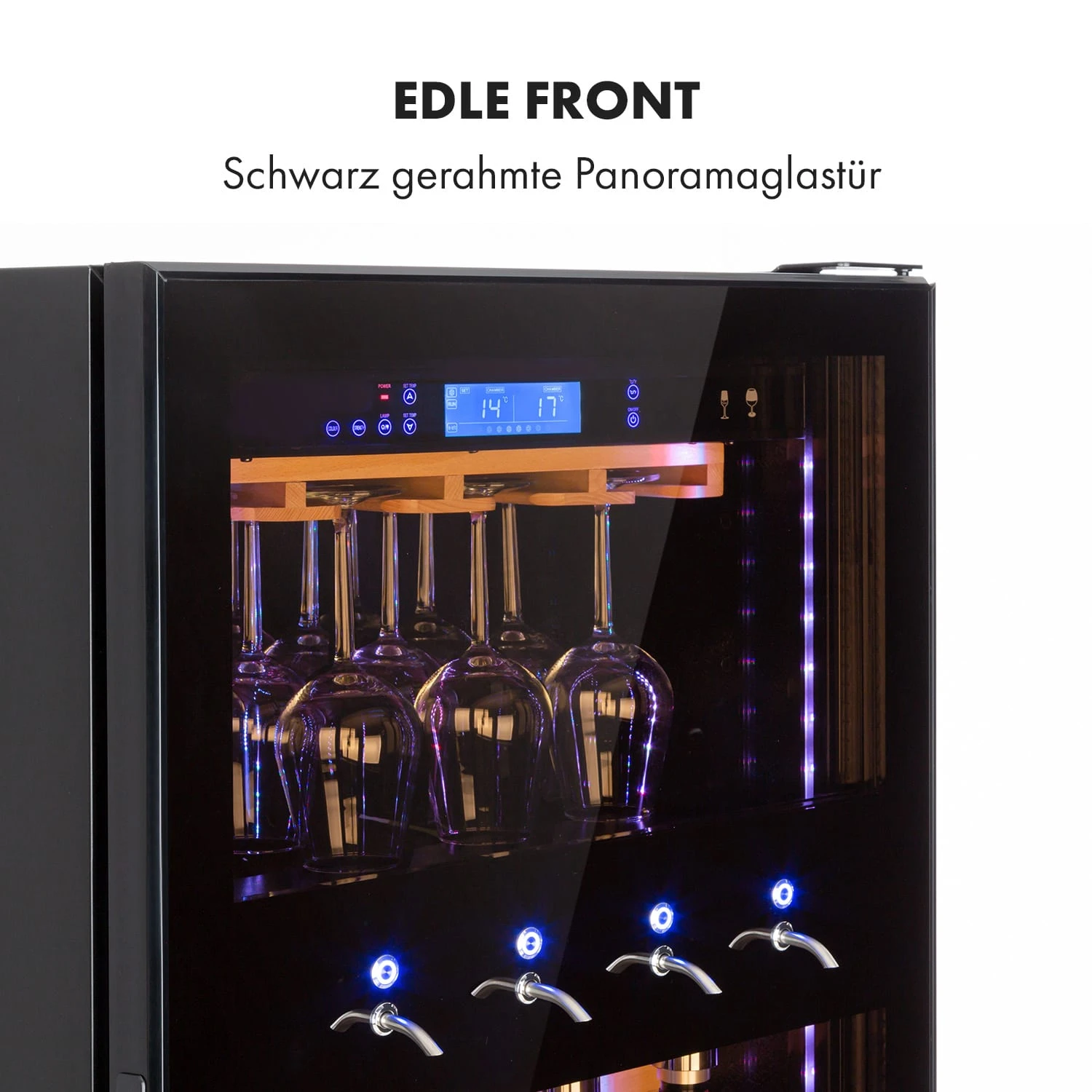 First Class 84 Weinkühlschrank 4 Dispenser 84 Fl. 5-22°C Touch Glastür – Bild 8