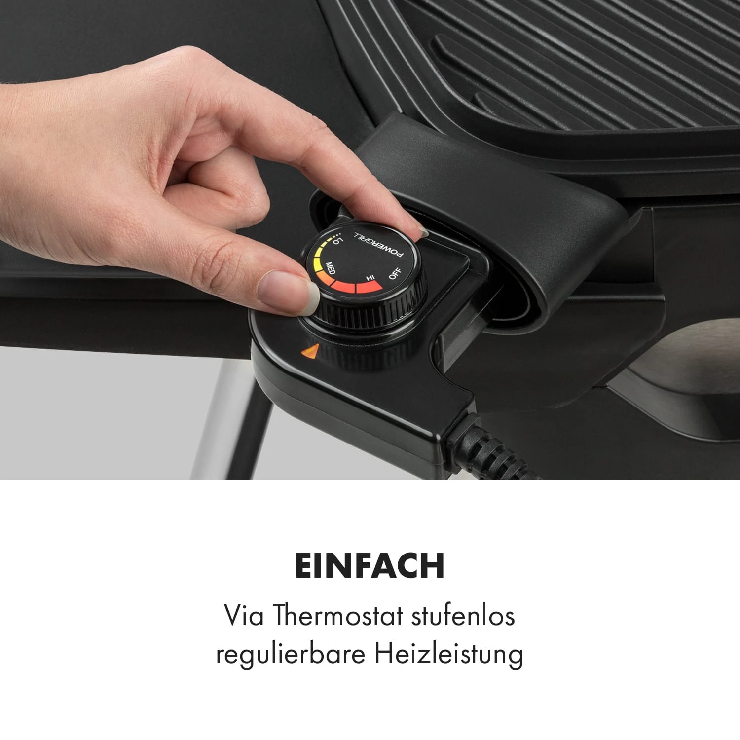 Gatsby Elektrogrill 2000W Antihaft-Grillfläche Seitentische – Bild 5