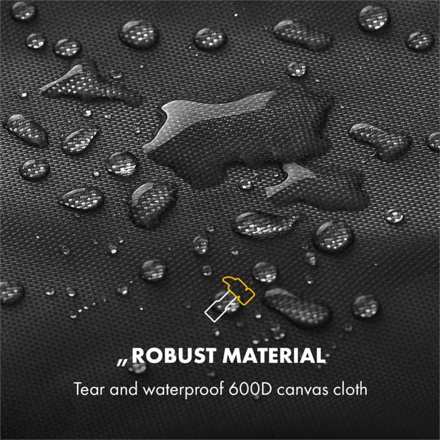 Tomahawk Wetterschutzhaube 600D Canvas 30/70% PE/PVC Schwarz – Bild 3