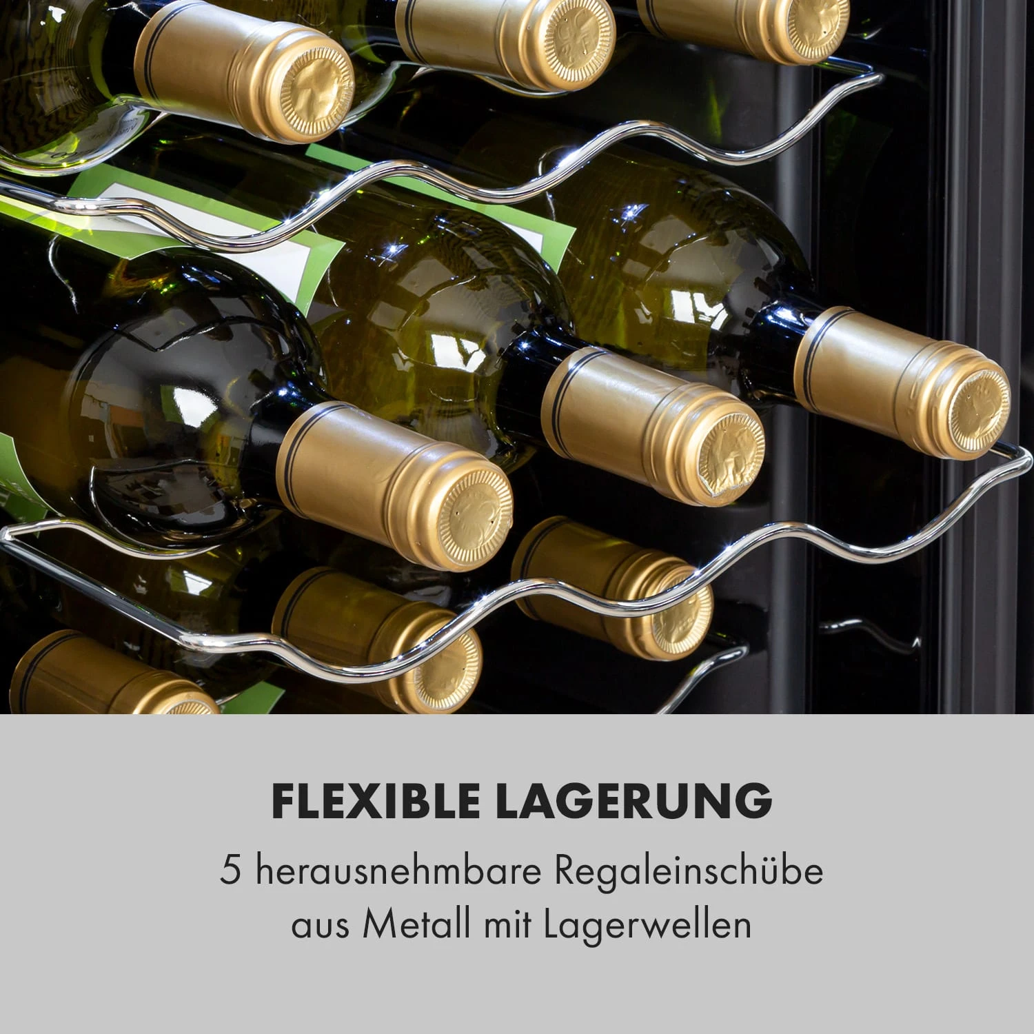 Shiraz 18 Slim Uno Weinkühlschrank 50l 18Fl Touch-Bedienfeld 5-18°C – Bild 8