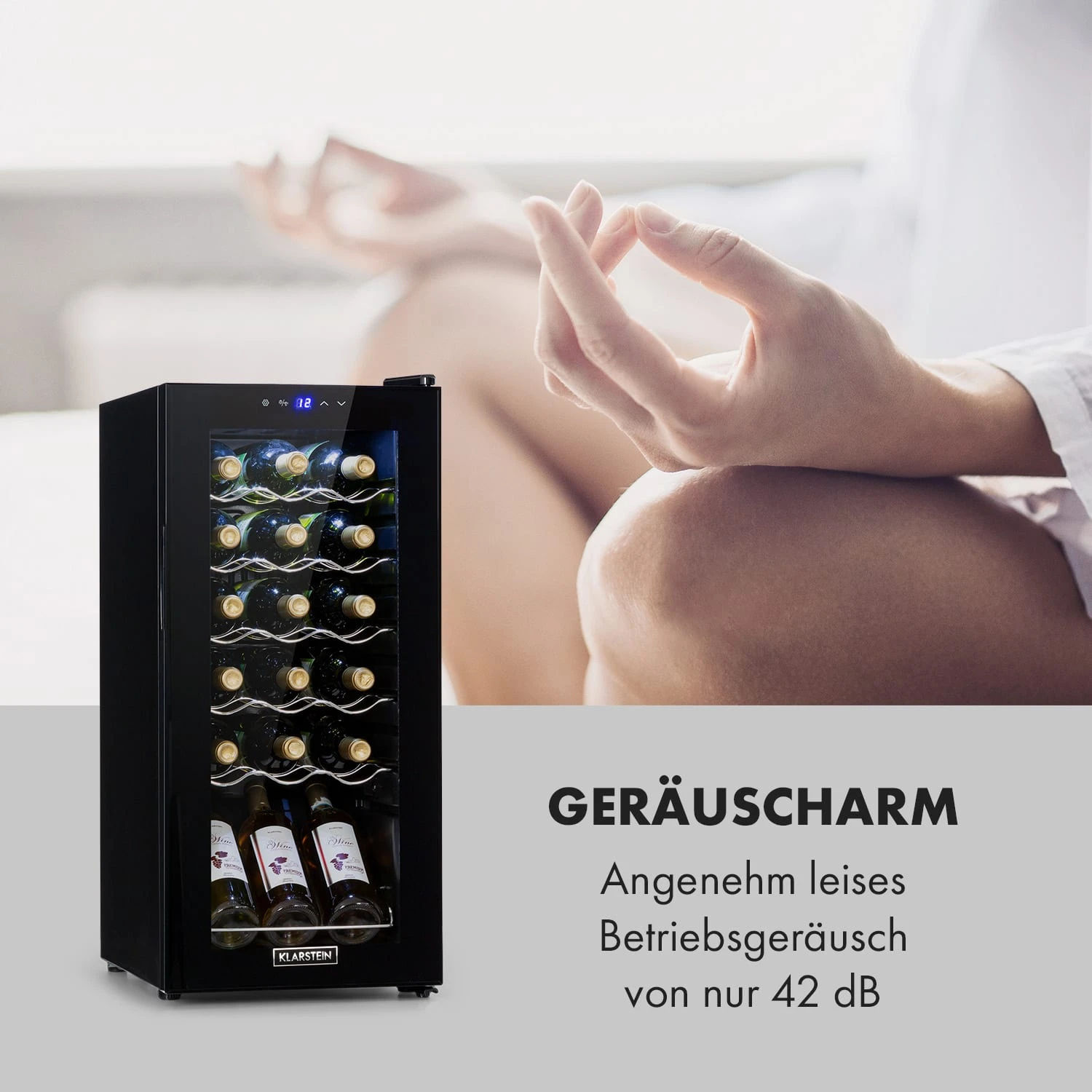 Shiraz 18 Slim Uno Weinkühlschrank 50l 18Fl Touch-Bedienfeld 5-18°C – Bild 9