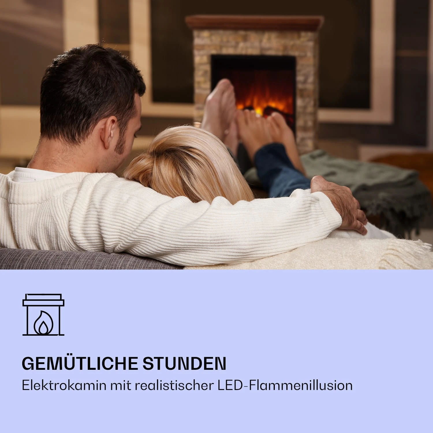 Etna Elektrokamin 1800W Wochentimer Fernbedienung LED – Bild 4