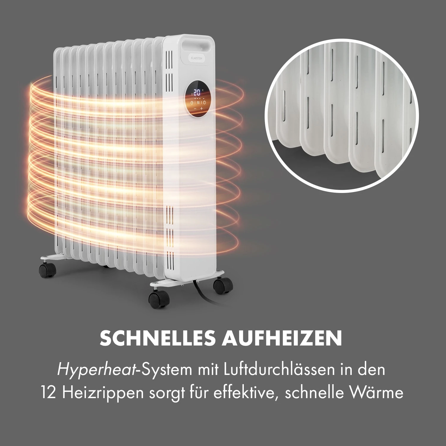 Thermaxx Heatstream Ölradiator 2500W 5-35 °C 24h-Timer – Bild 4