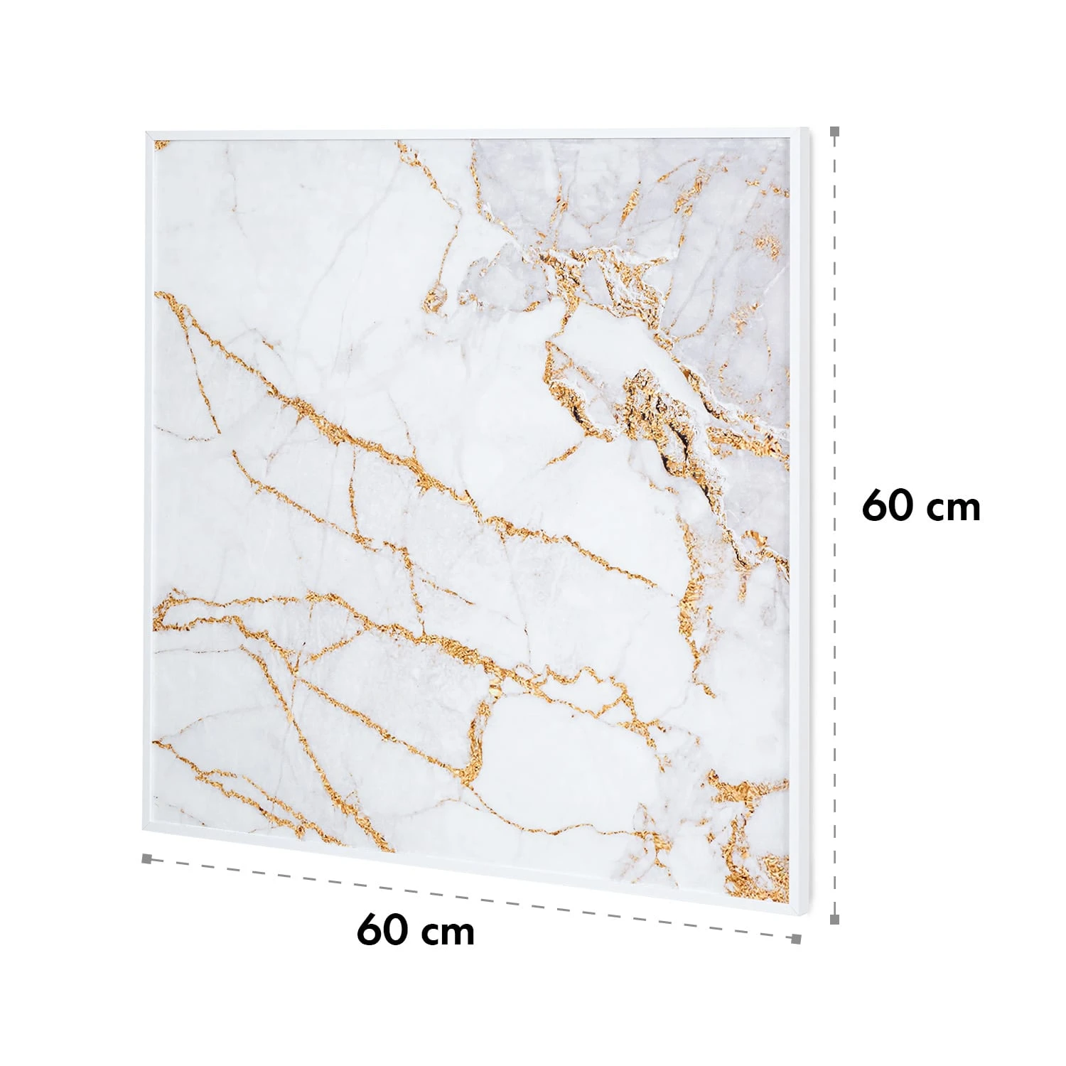 Wonderwall Air Art Smart Infrarotheizung 60x60cm 350W Wandinstallation App-Steuerung Marmor I – Bild 9