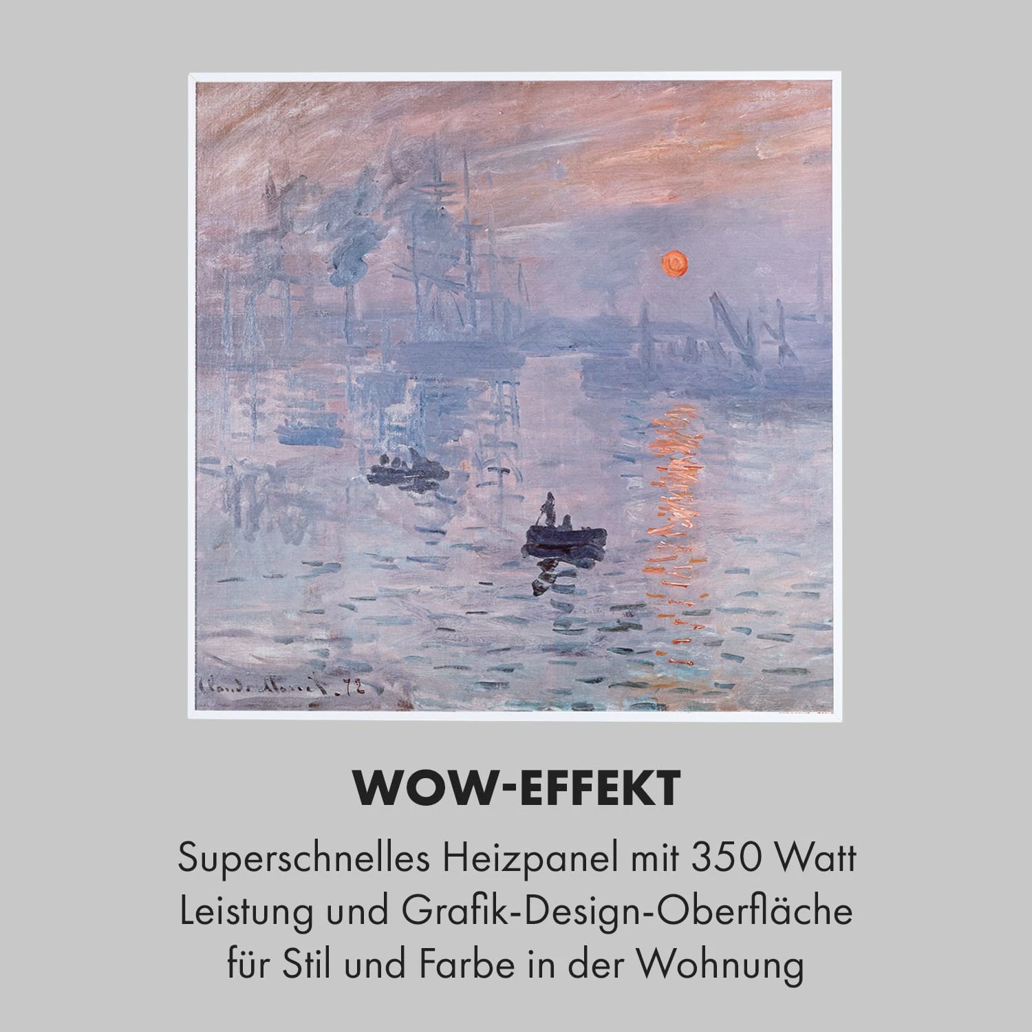 Wonderwall Air Art Smart Infrarotheizung 60x60cm 350W Wand App – Bild 5