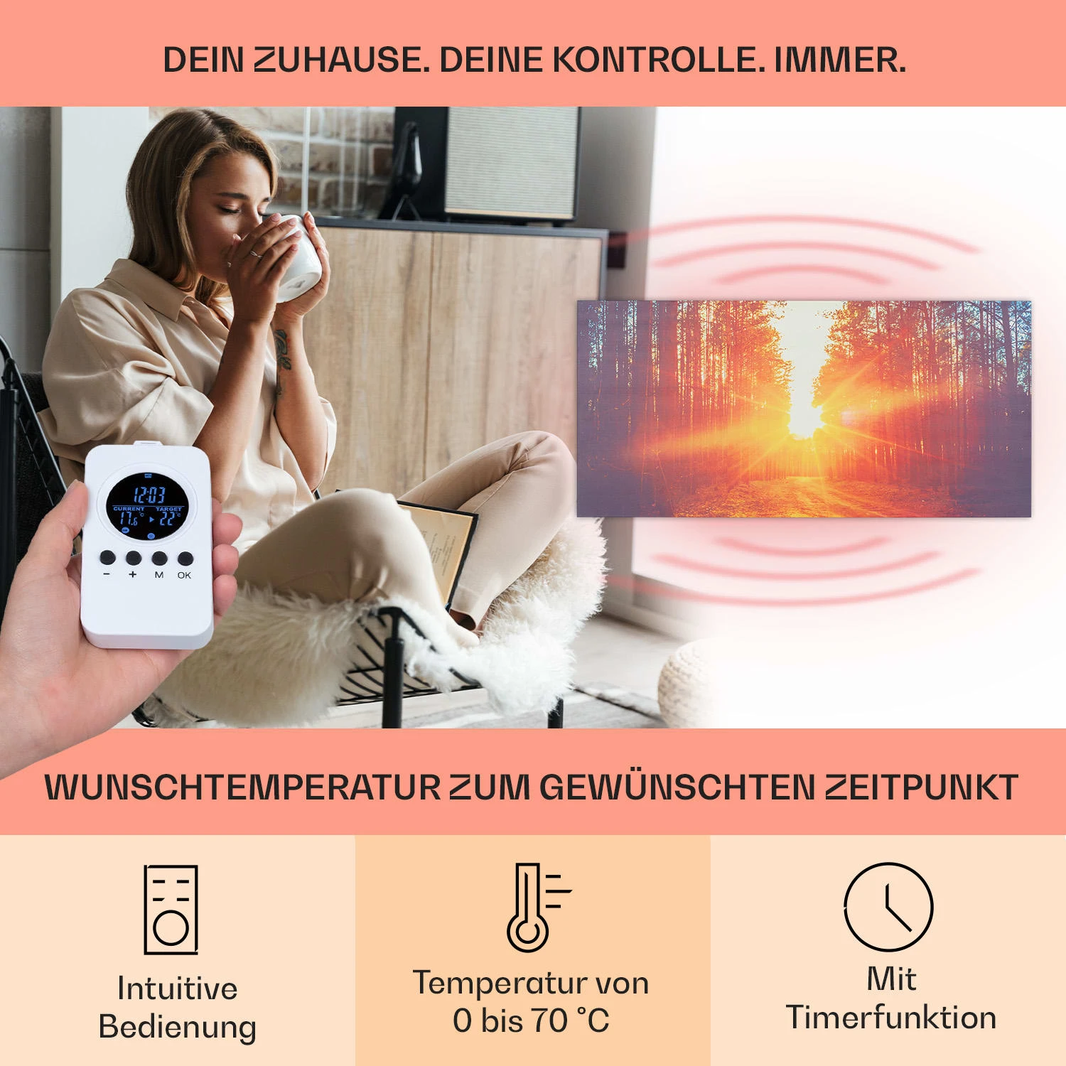 Wonderwall Air Art Infinite 720 Infrarotheizung 120x60 Cm – Bild 3