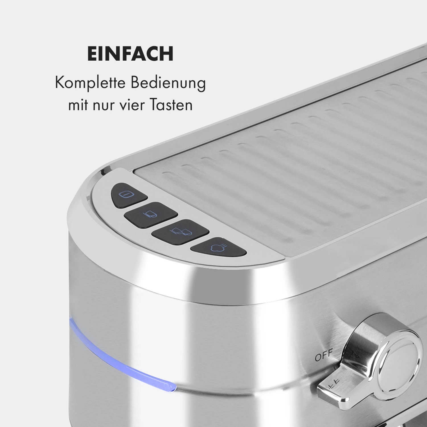 Futura Espressomaker 20 Bar 1450 Watt 20 Bar Wassertank: 1,25 Liter Rostfreier Edelstahl – Bild 6