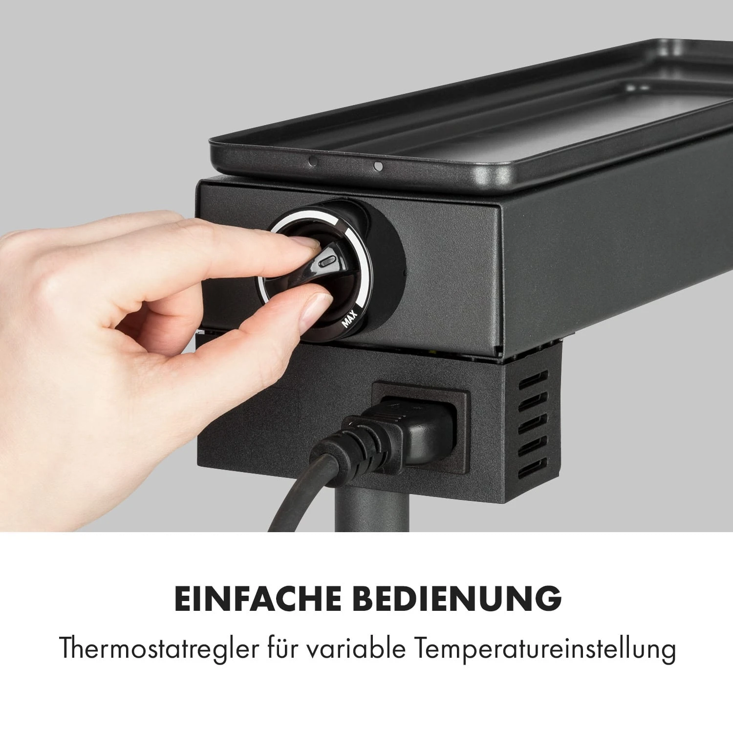 Appenzell XL Raclette Mit Grill 600 W Thermostat 2 Käseträger – Bild 3