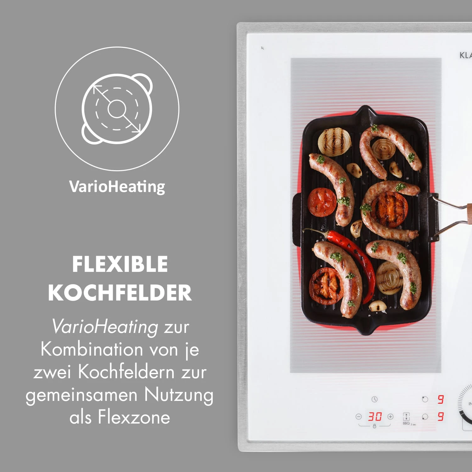 Delicatessa 60 Prime Induktionskochfeld 4 Zonen 7000W Timer – Bild 3