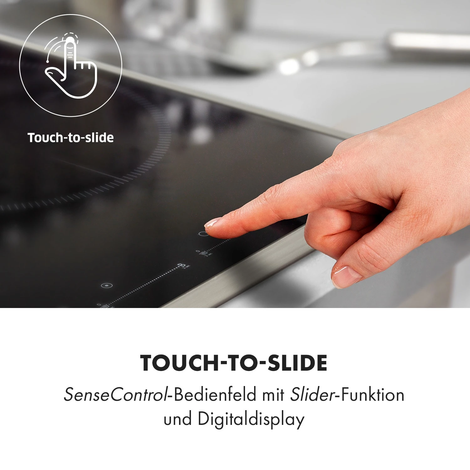 Delicatessa 77 Hybrid Prime Einbaukochfeld Induktion 4 Zonen 7000W – Bild 5