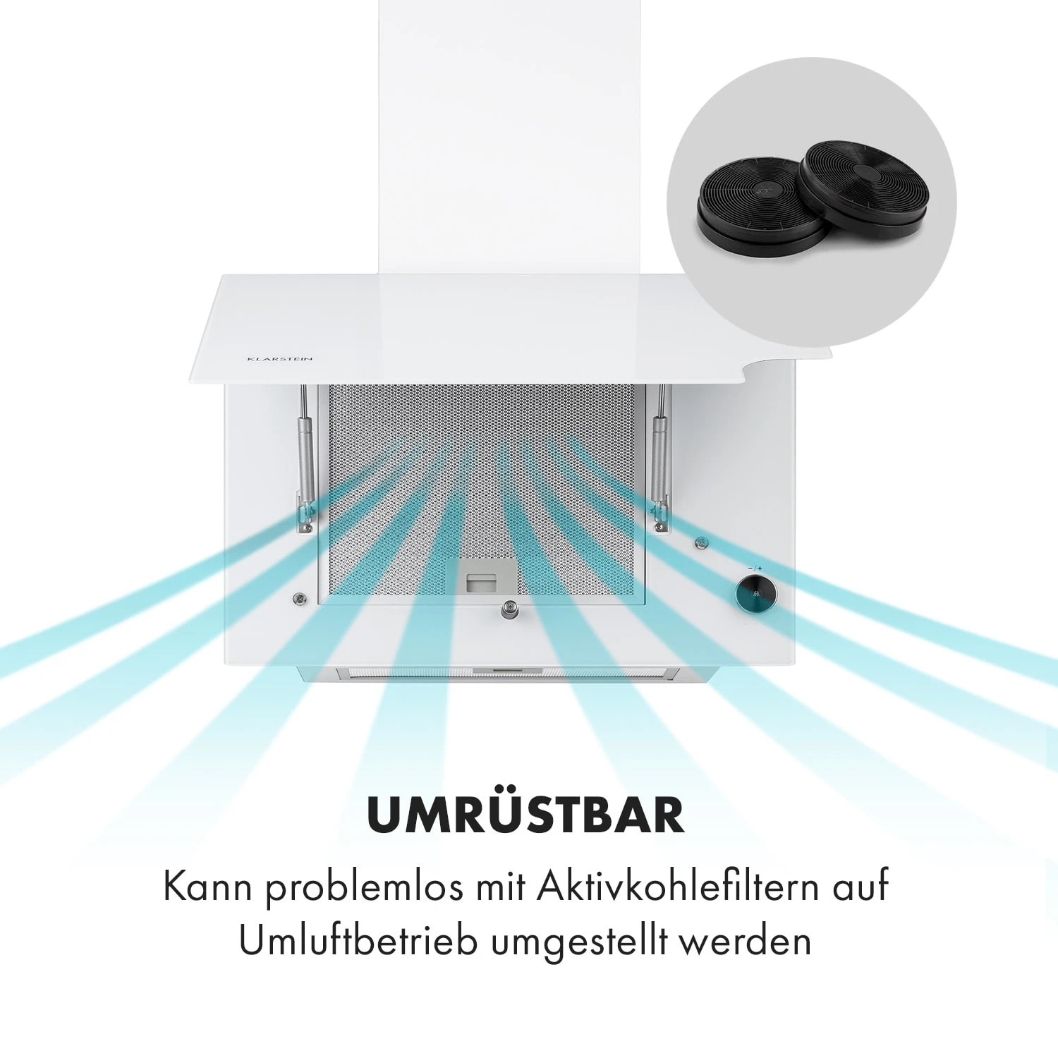 Amelia Dunstabzugshaube 123W 60x47x23,5cm LED-Licht Touch Glas – Bild 6