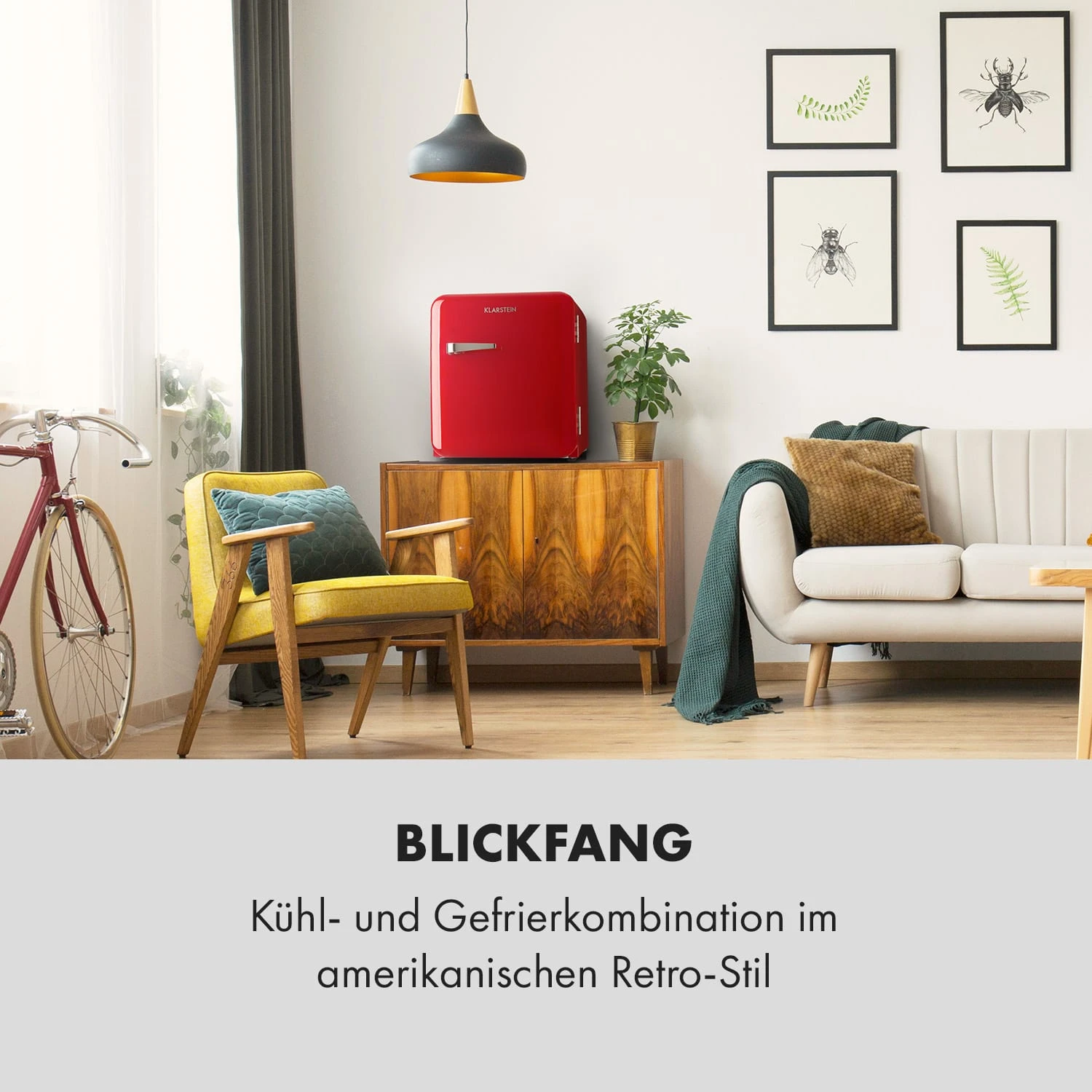 Audrey Mini 2in1 Kühlschrank EEC F Gefrierfach LED – Bild 2